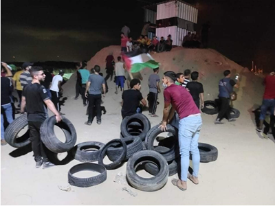 إصابات بين الفلسطينيين خلال فعاليات الإرباك الليلي شمالي غزة